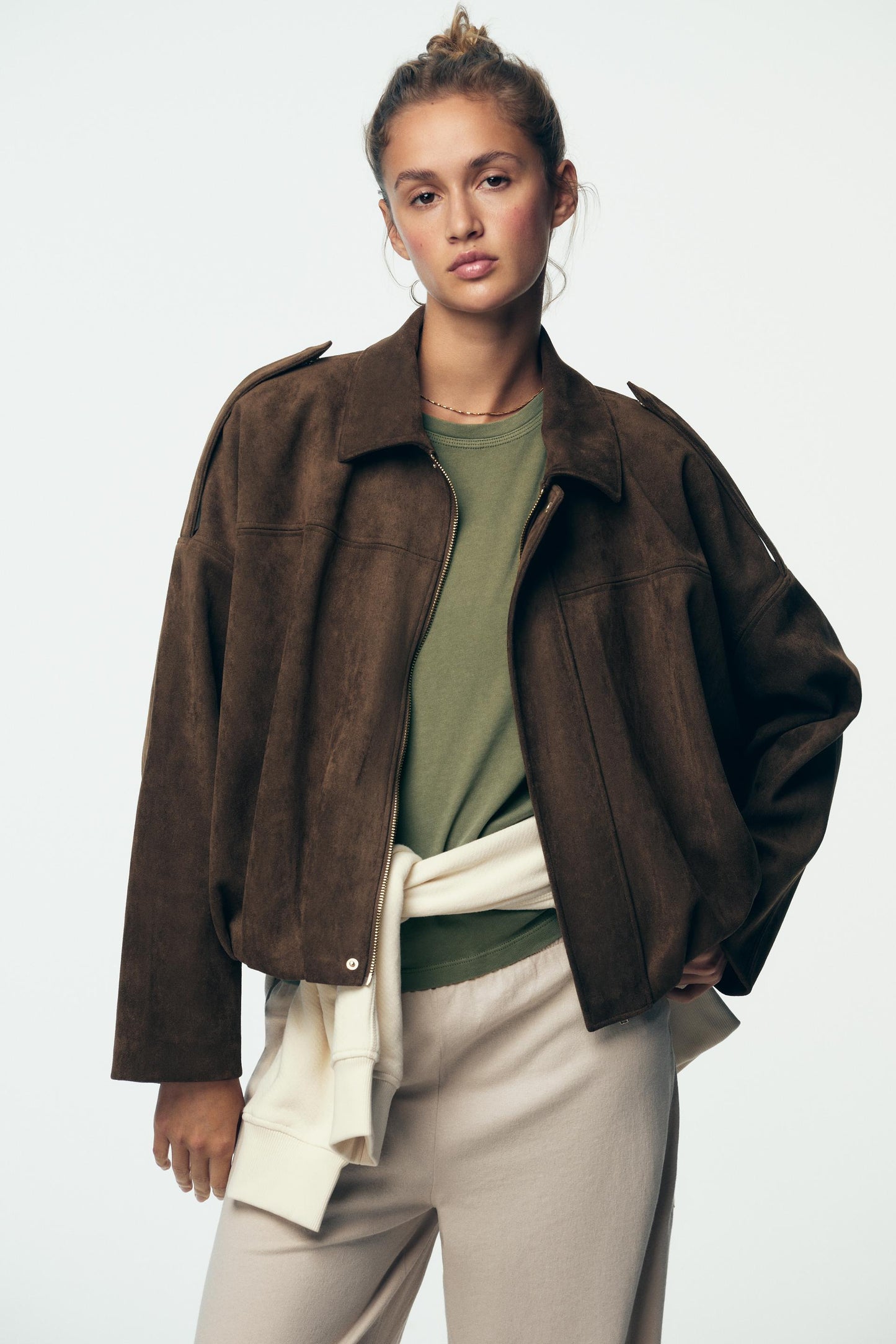 Sienna Suede Bomber