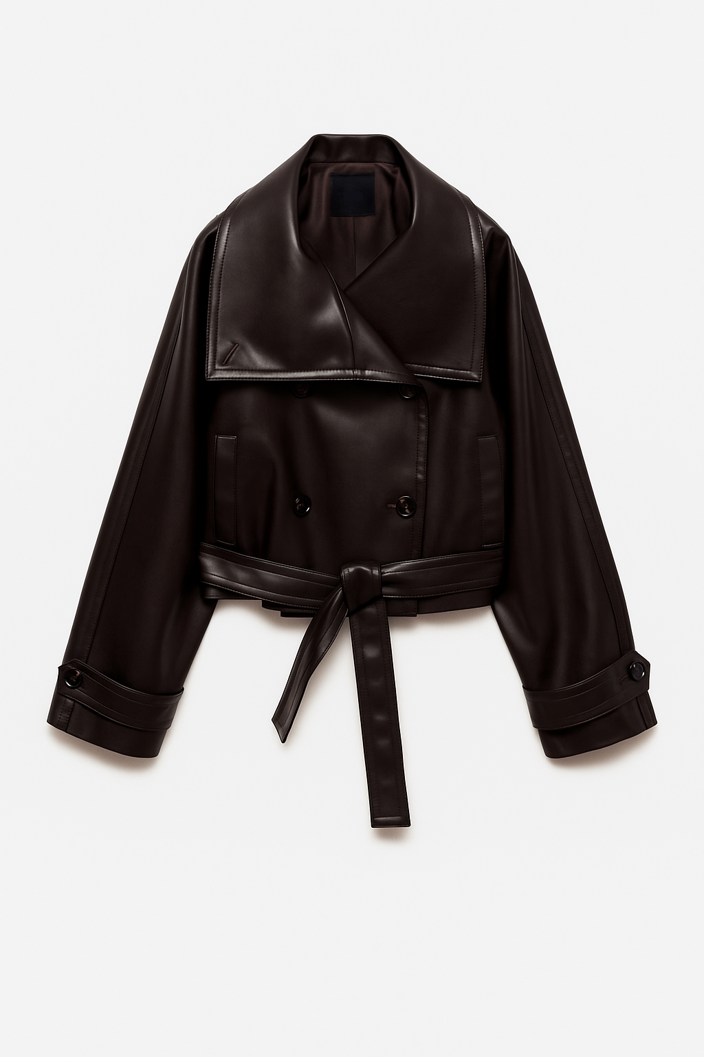Zinnia Leather Trench
