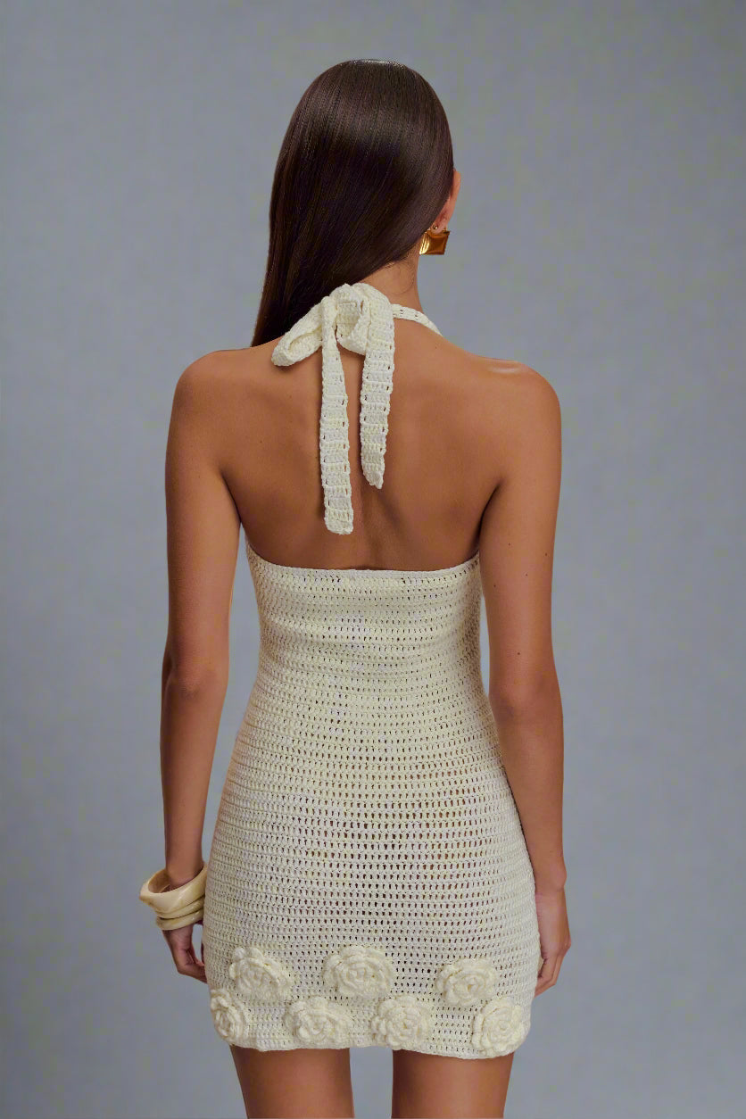 Liyah Crochet Floral Mini Dress