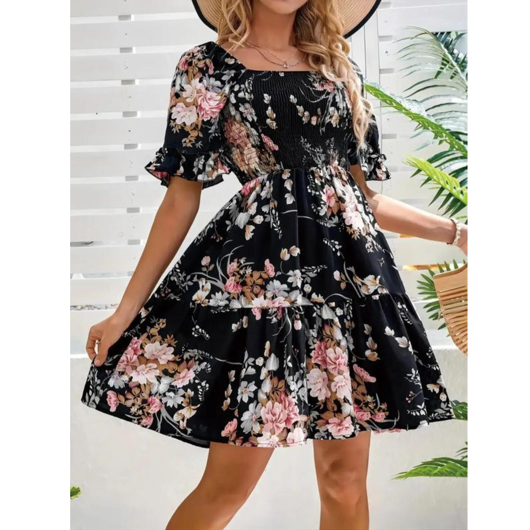 Isolde Elegant Floral Dress