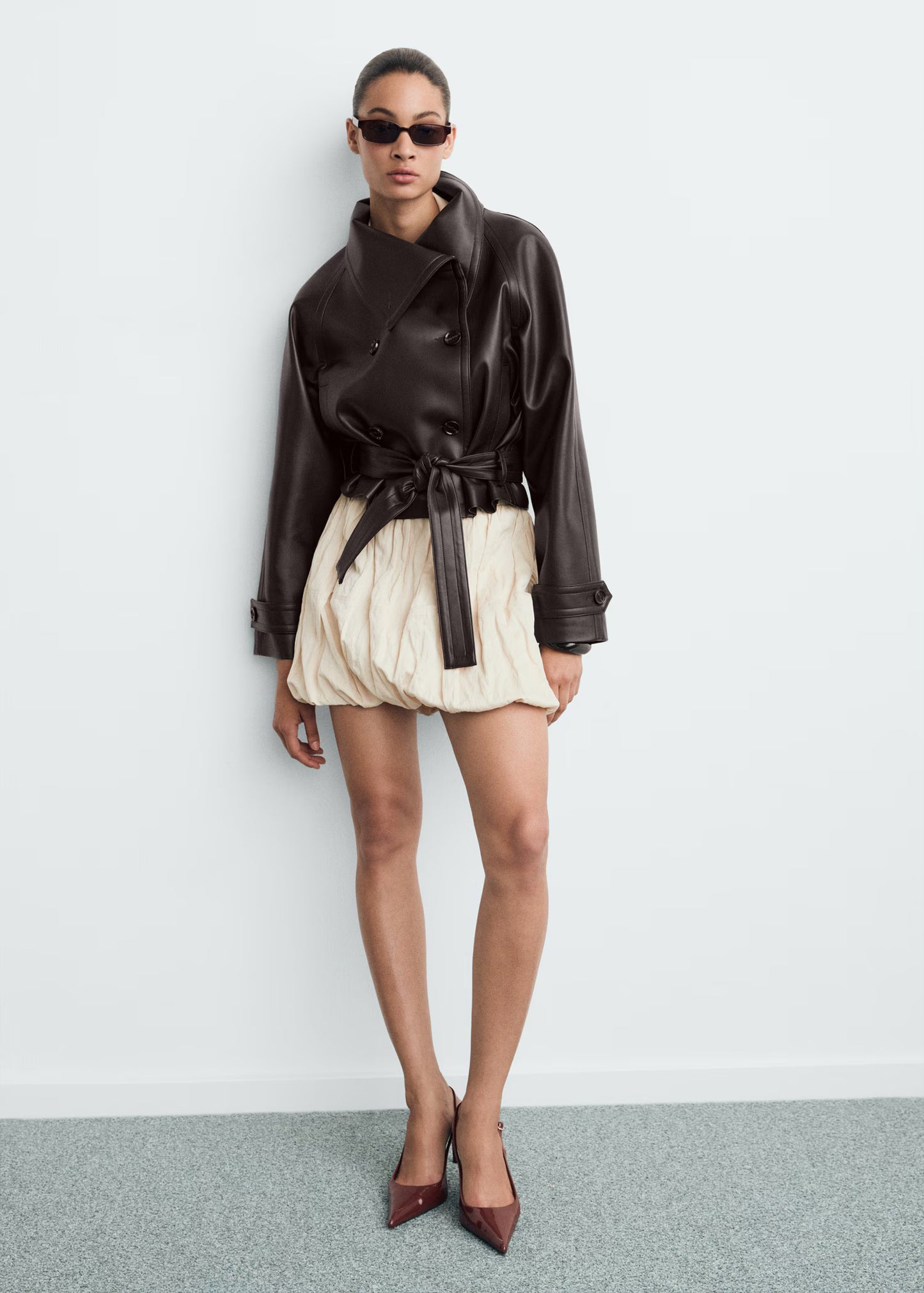 Zinnia Leather Trench