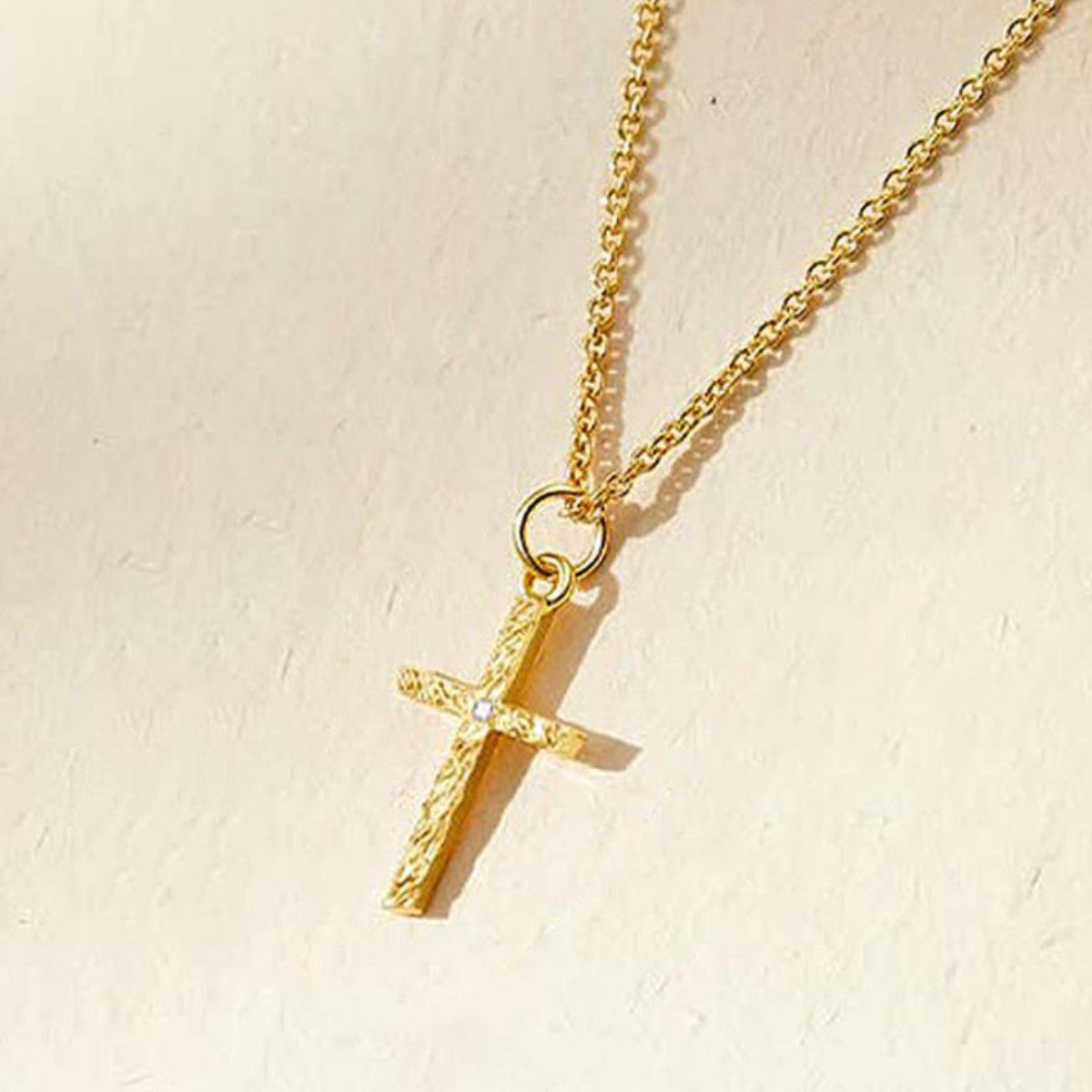 14k Initial Cross Jewellery Set