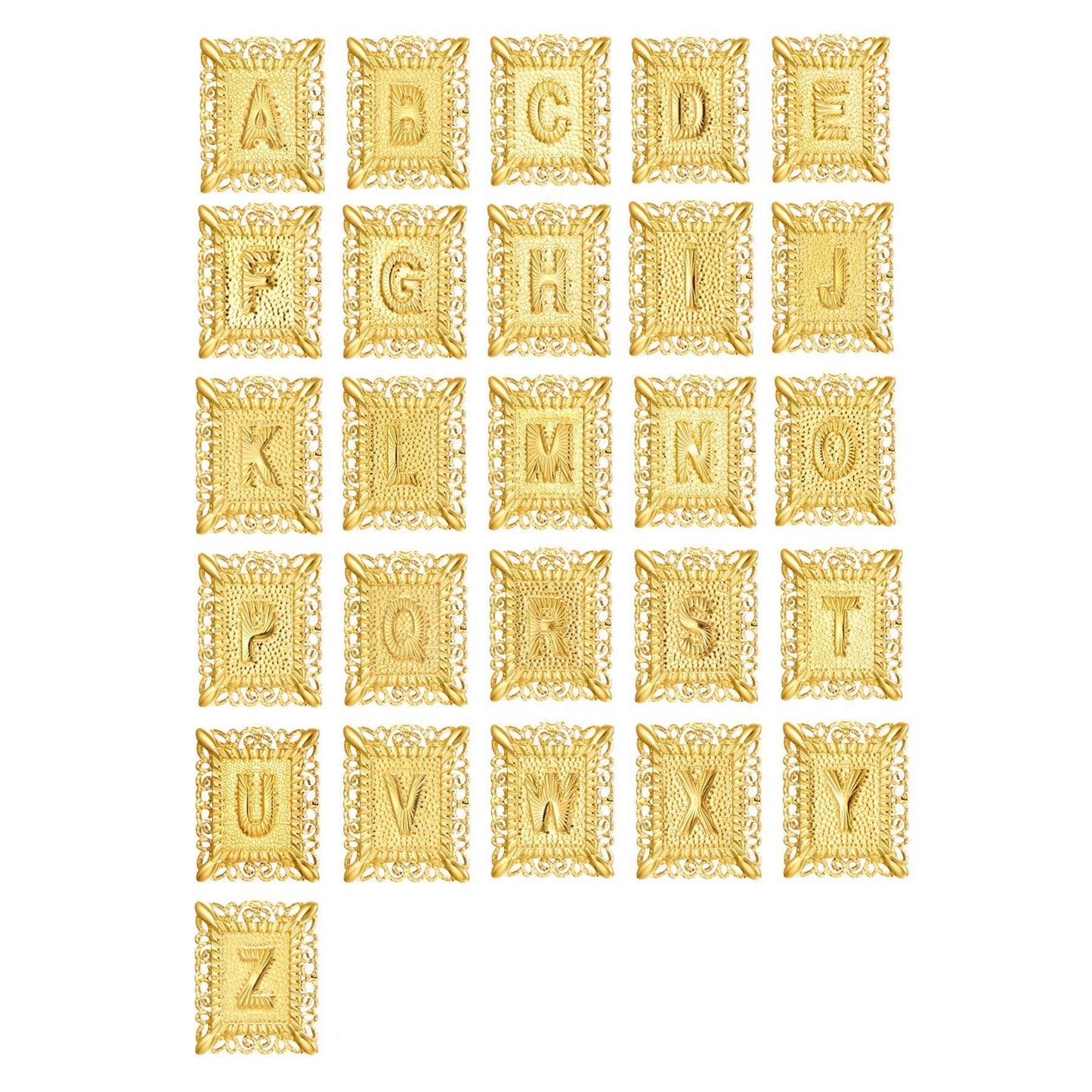 14k Initial Cross Jewellery Set