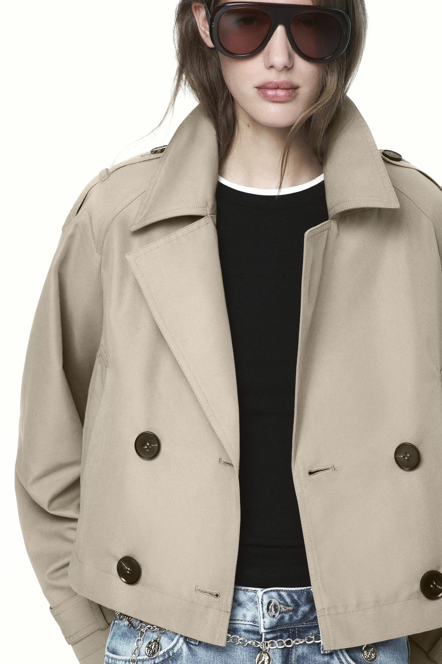 Zoë Cropped Trench