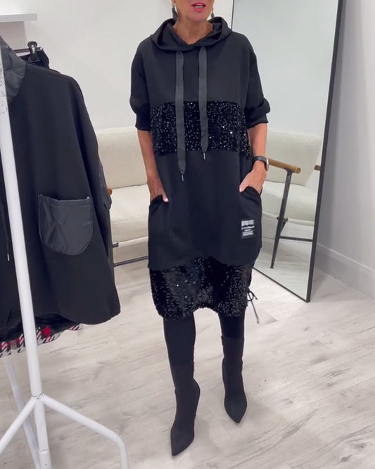 Loravynna Cozy Hooded Dress