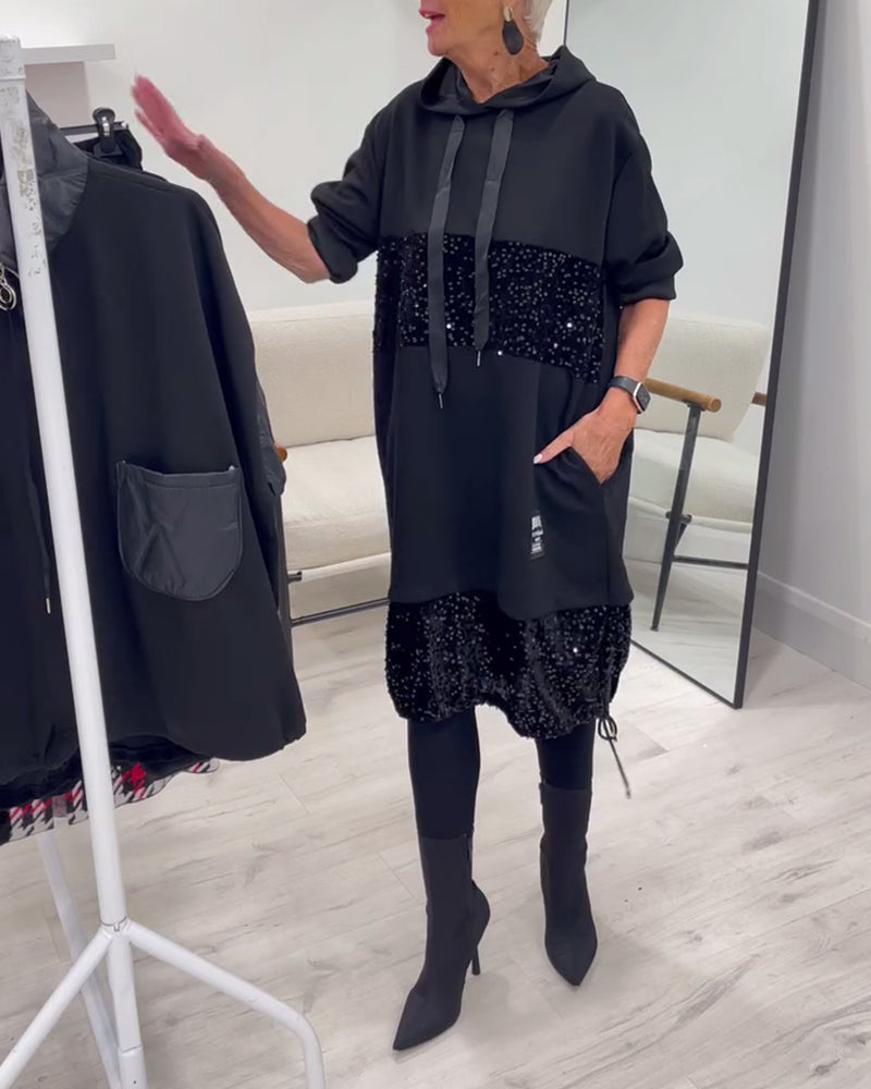 Loravynna Cozy Hooded Dress