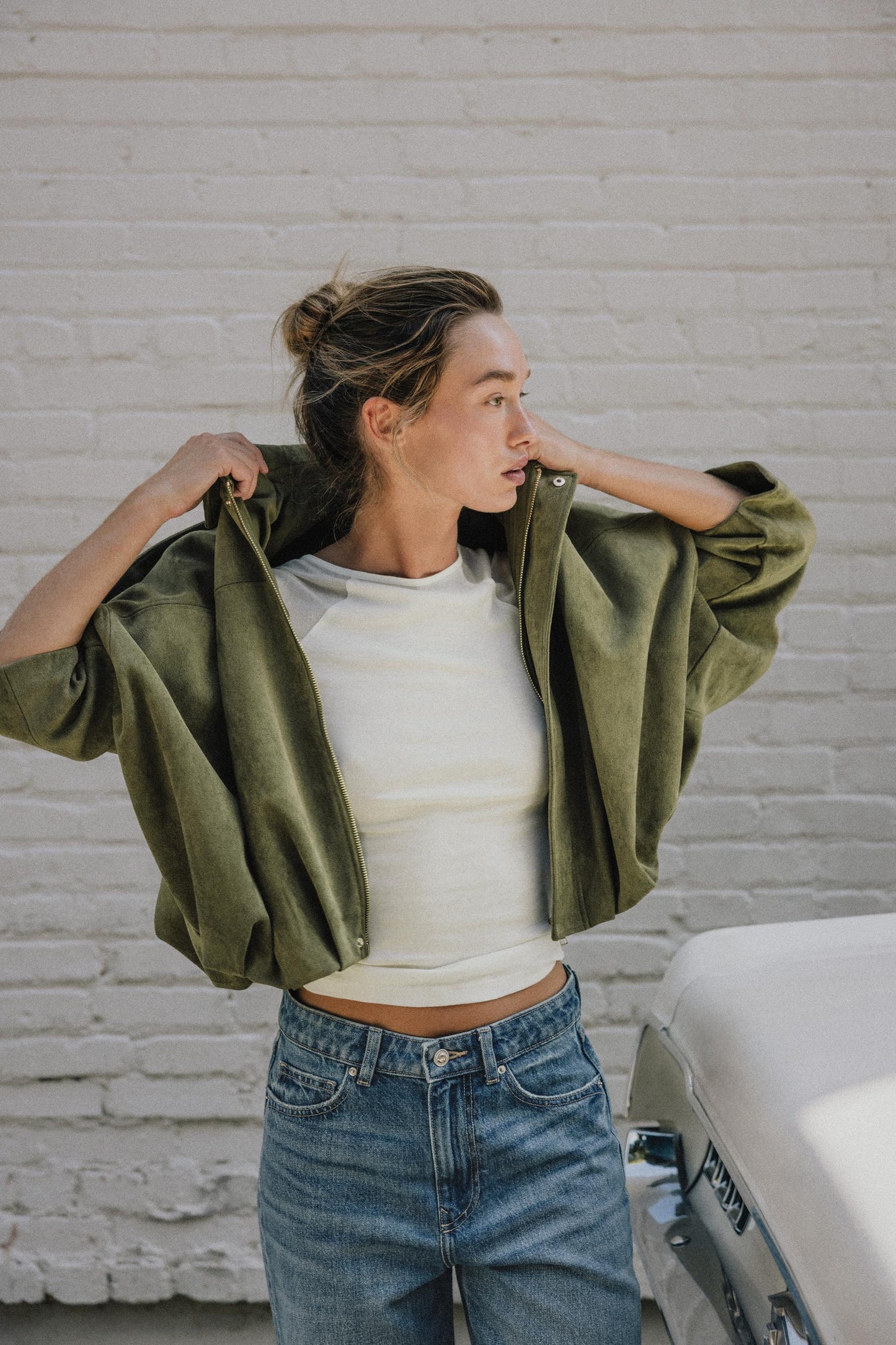Sienna Suede Bomber