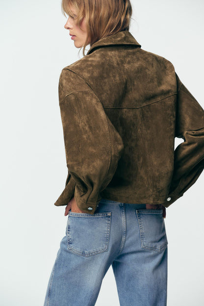 Nora Leather Bomber