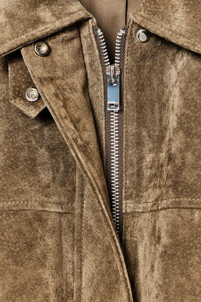 Nora Leather Bomber