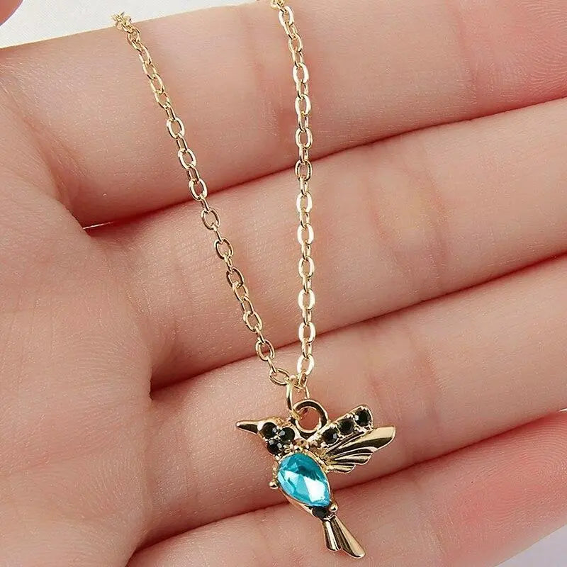 Enamel Hummingbird Necklace
