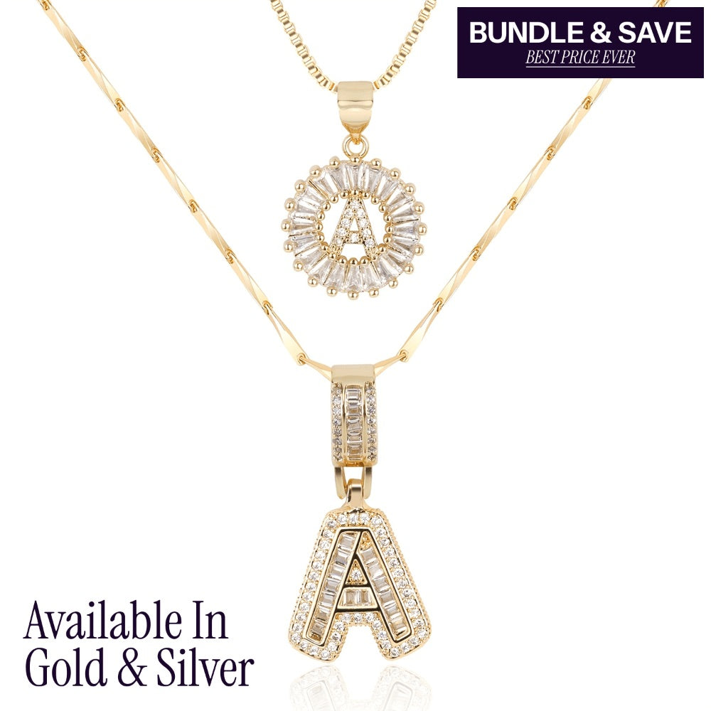 14k Gold Initial Jewellery Set