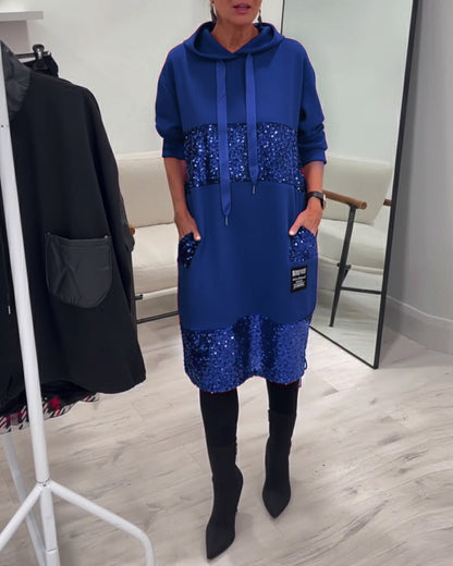 Loravynna Cozy Hooded Dress