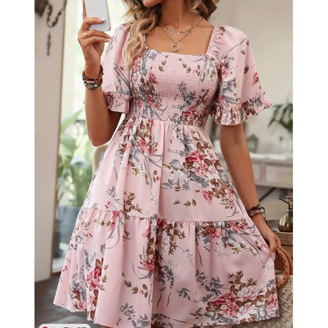 Isolde Elegant Floral Dress
