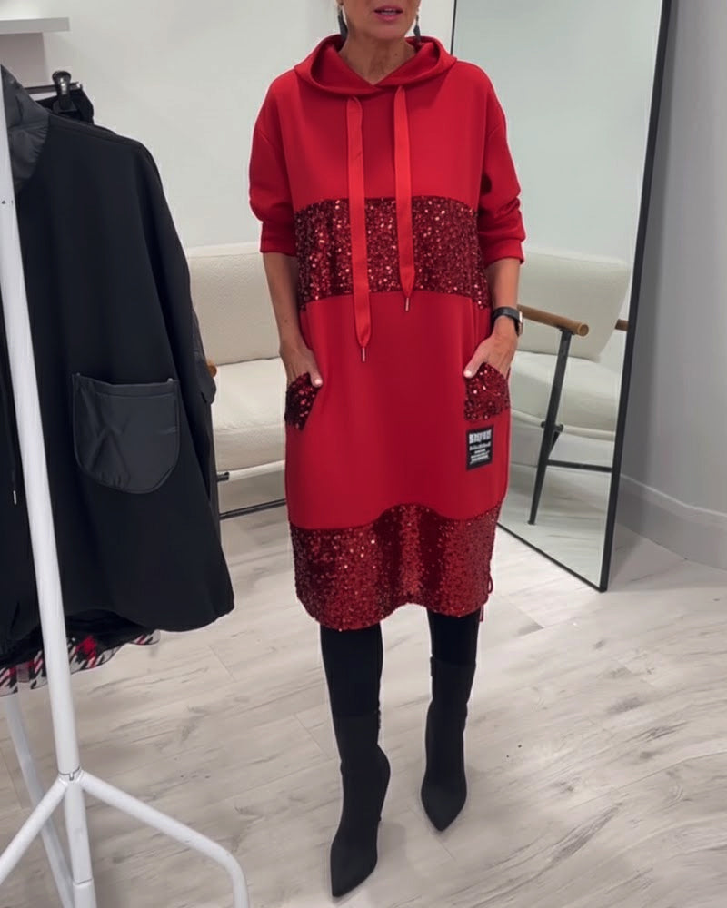 Loravynna Cozy Hooded Dress