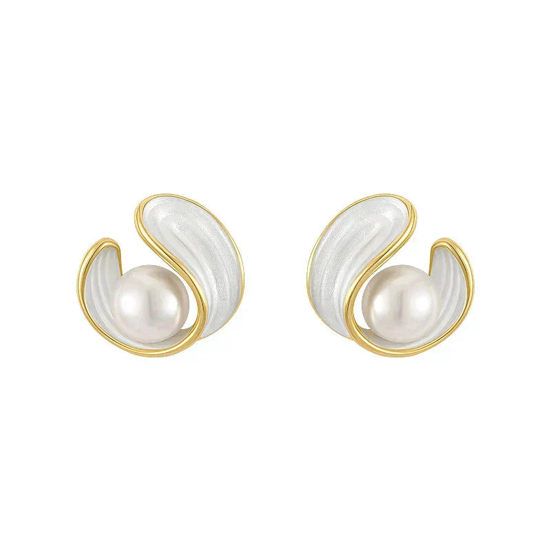 Lee White Opal Earrings