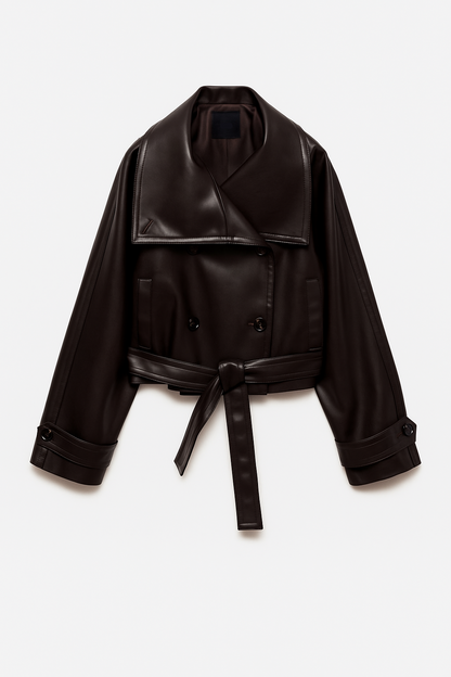 Zinnia Leather Trench