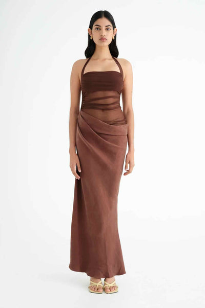 Mocha Overlay Maxi Dress