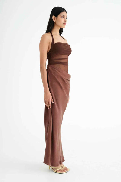 Mocha Overlay Maxi Dress