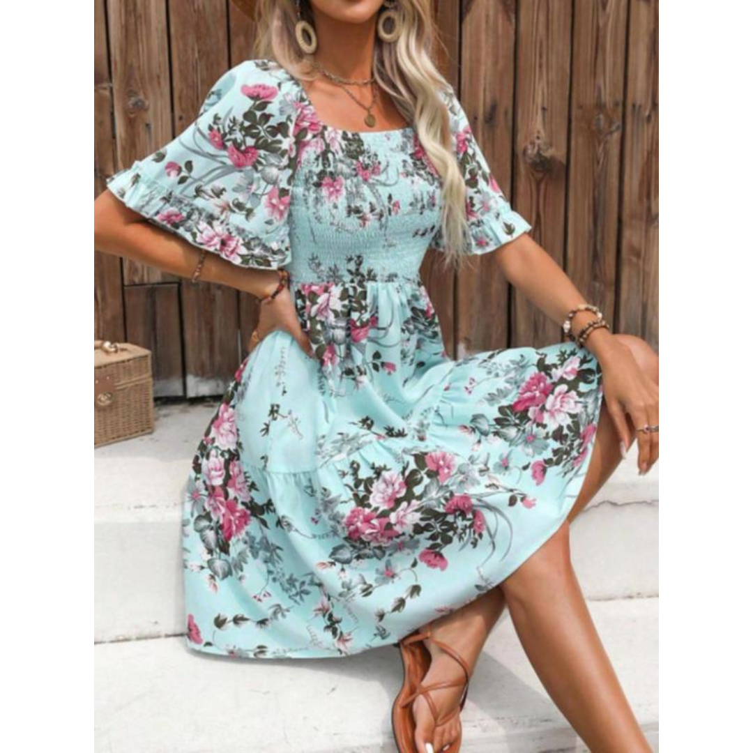 Isolde Elegant Floral Dress