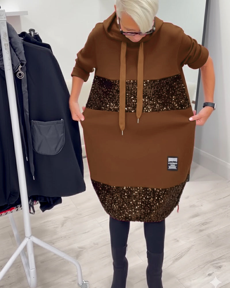 Loravynna Cozy Hooded Dress