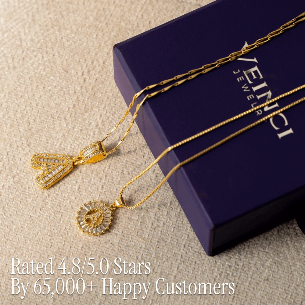 14k Gold Initial Jewellery Set