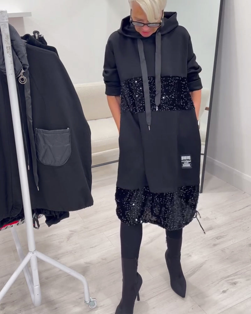 Loravynna Cozy Hooded Dress