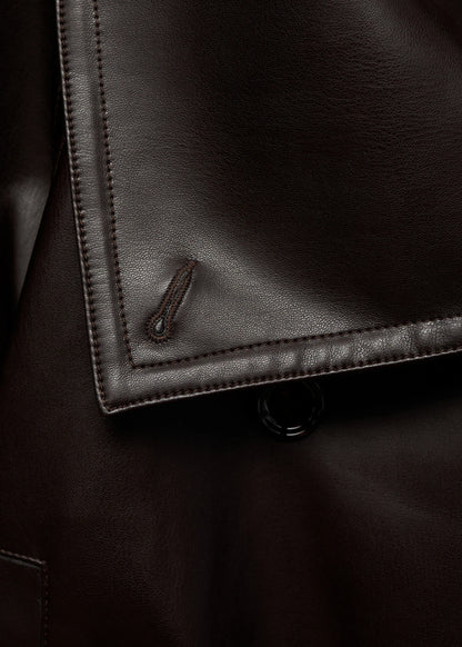 Zinnia Leather Trench