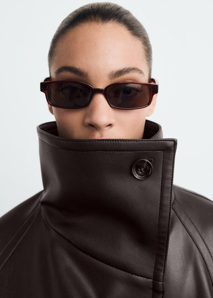 Zinnia Leather Trench