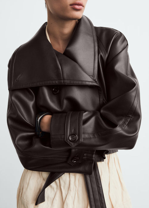 Zinnia Leather Trench