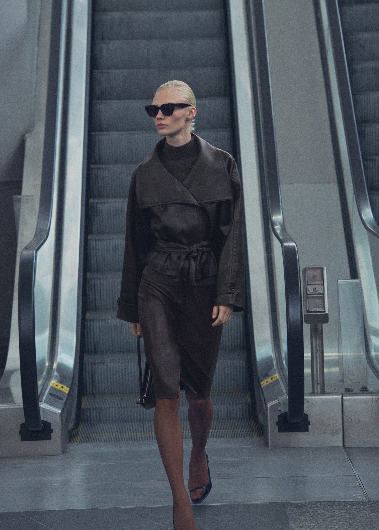 Zinnia Leather Trench