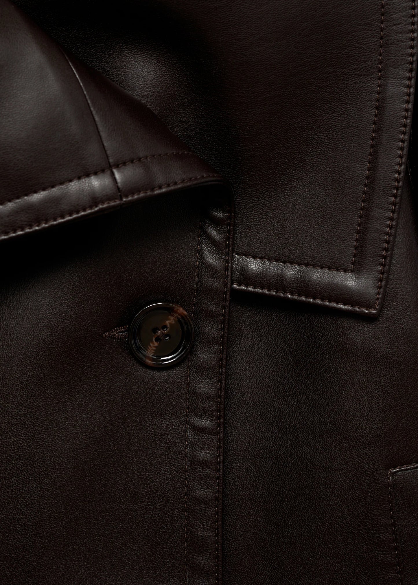 Zinnia Leather Trench