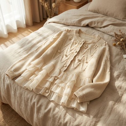 Natalie Ruffle Cardigan