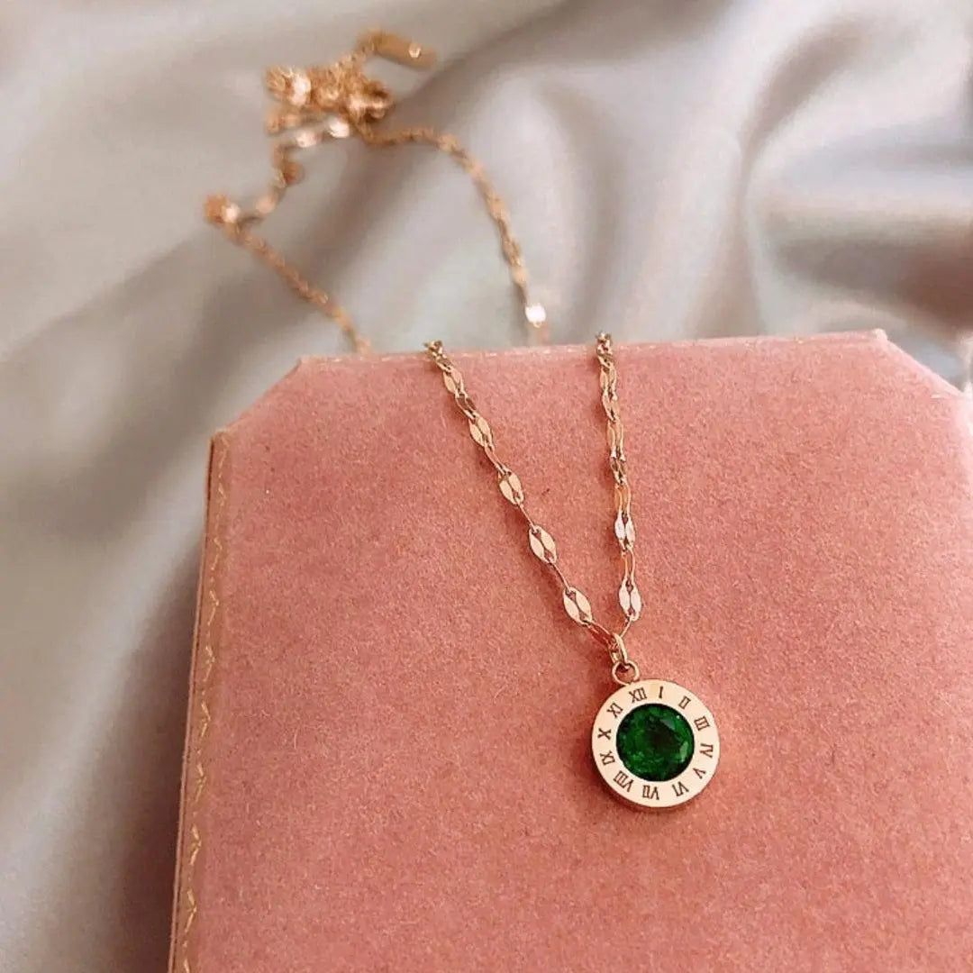 Emerald Time Necklace