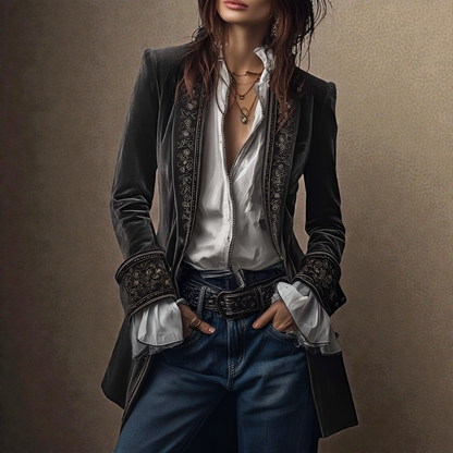 Nuria Elegant Velvet Jacket