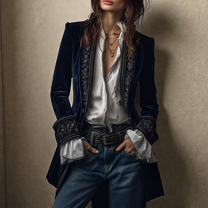 Nuria Elegant Velvet Jacket