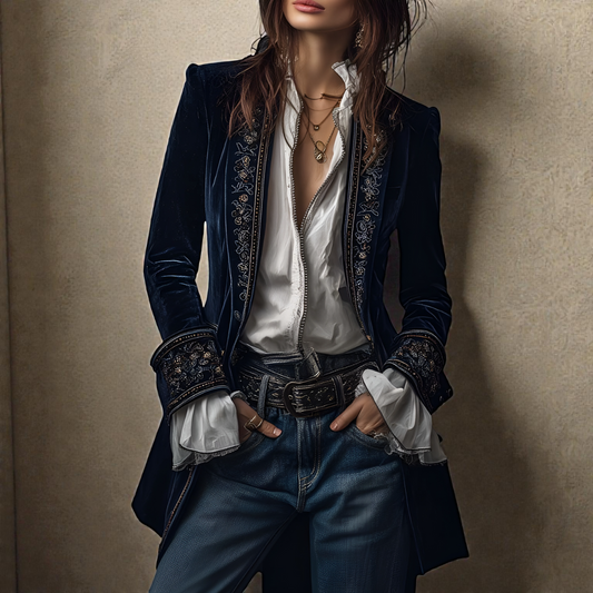 Nuria Elegant Velvet Jacket