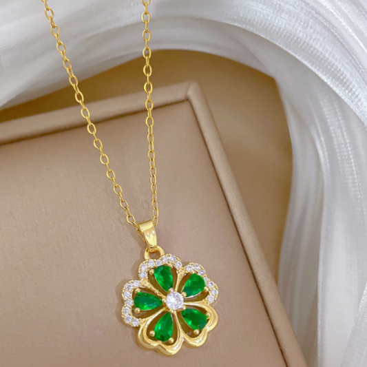 Emerald Clover Necklace