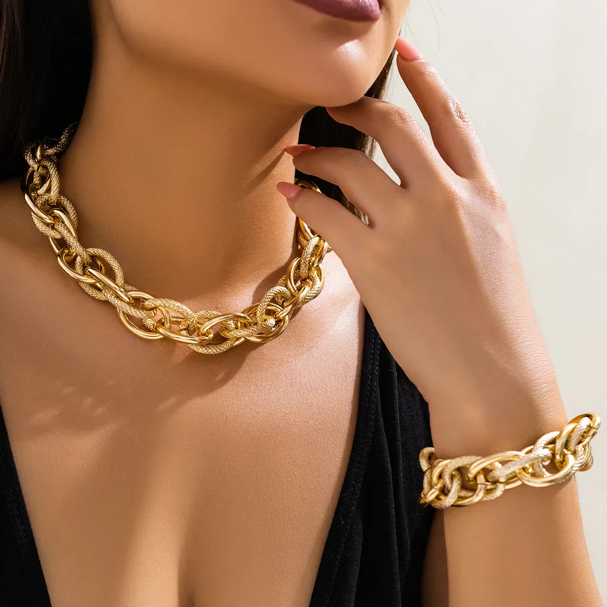 Chunky Woven Dual Jewellery Set