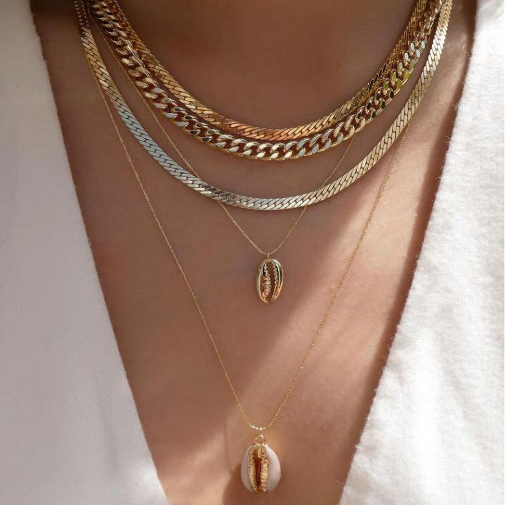 4pc Shell Chain Necklace