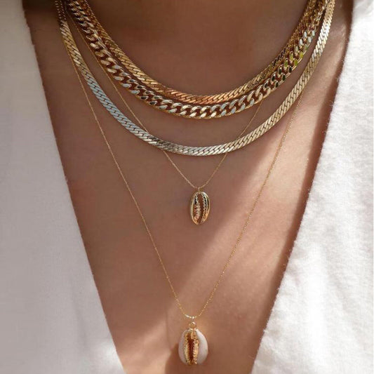 4pc Shell Chain Necklace