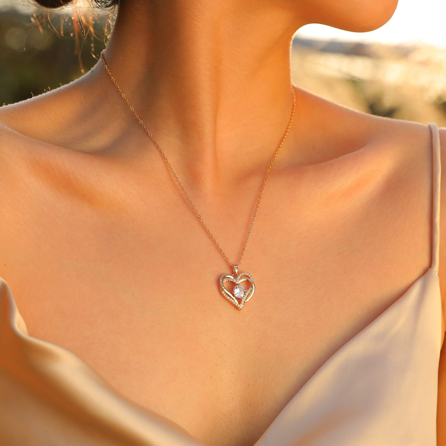 Birthstone Heart Necklace