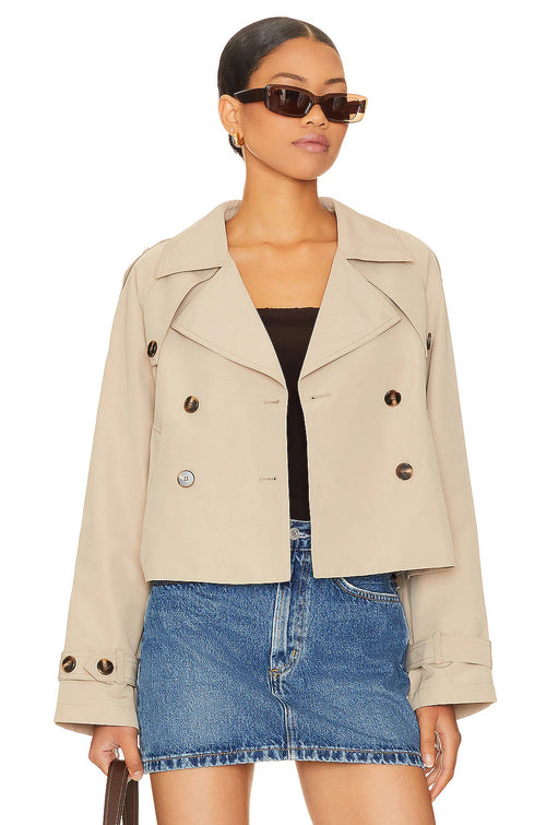 Elise Cropped Trench