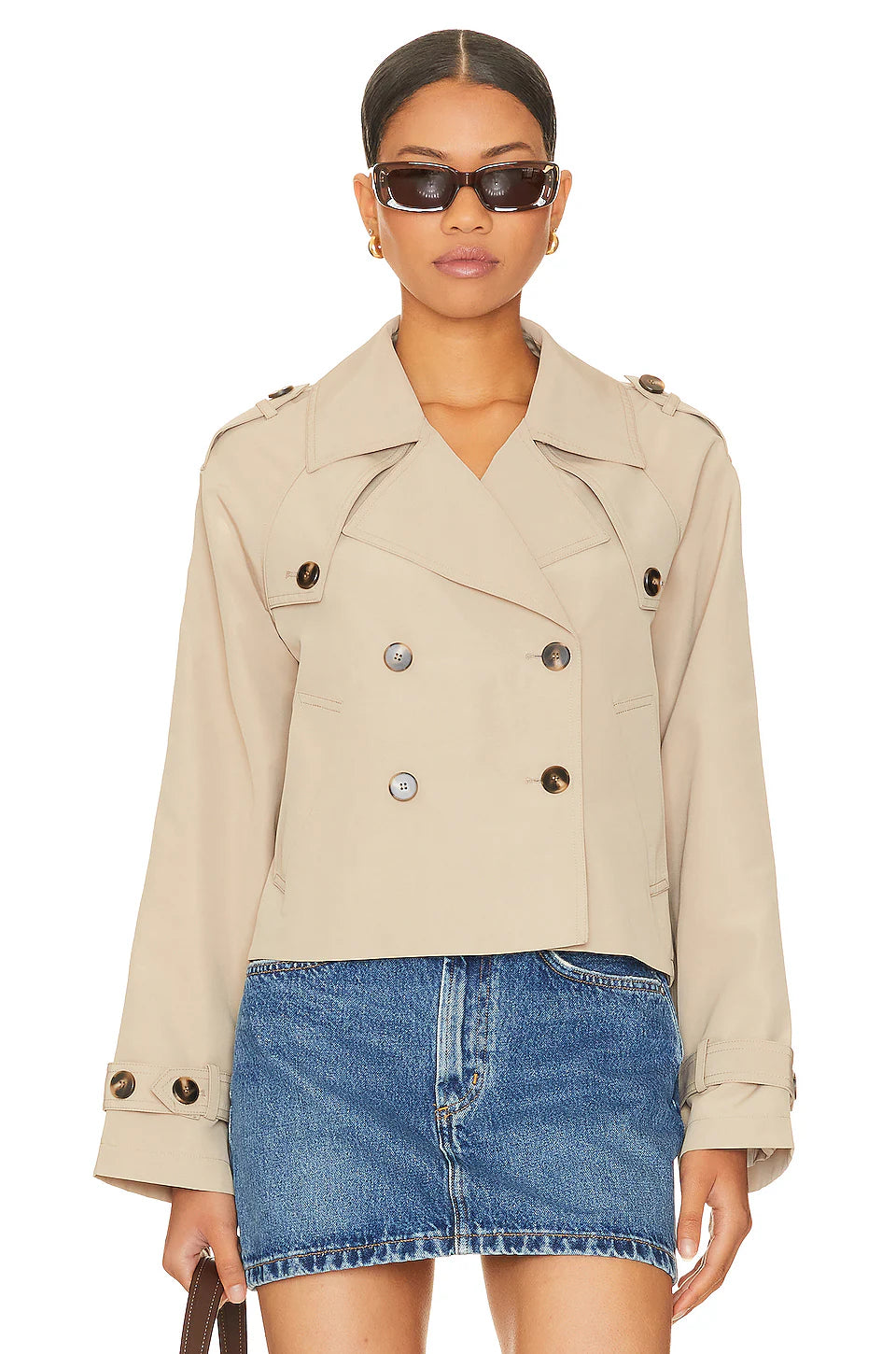 Elise Cropped Trench