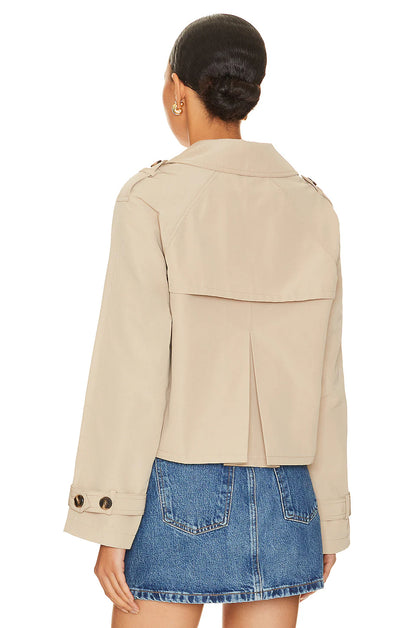 Elise Cropped Trench