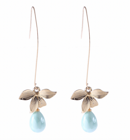 Jade Pearl Petal Earrings