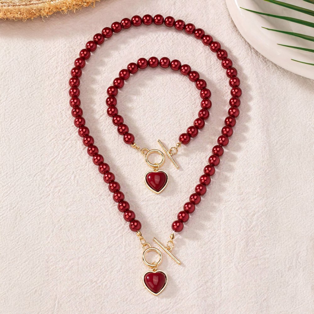 Heart Shaped Beaded Necklace