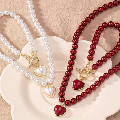 Heart Shaped Beaded Necklace