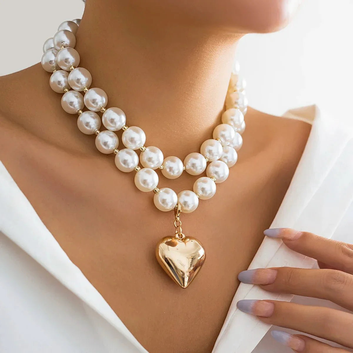 Pearl Heart Necklace