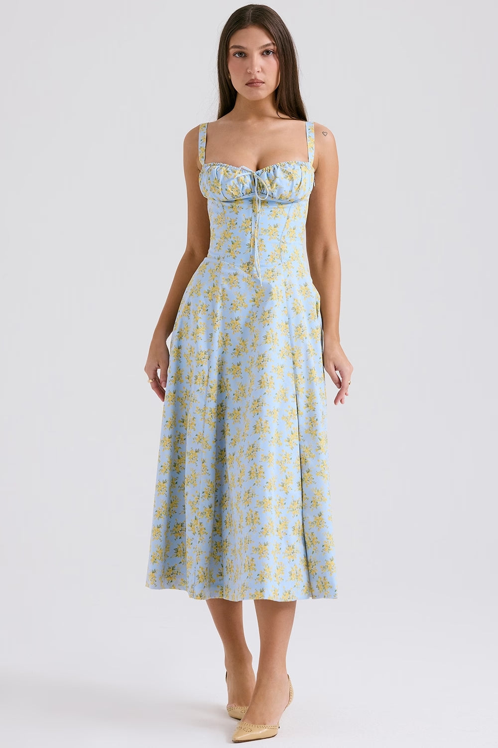 Delilah Blue Floral Dress