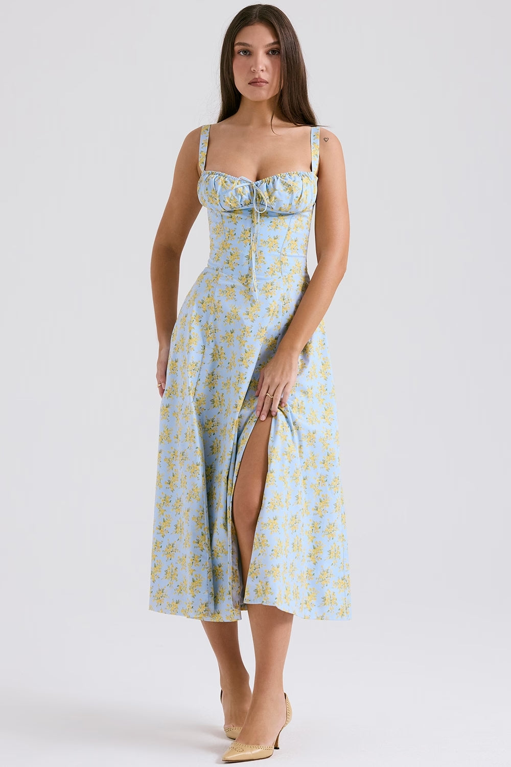 Delilah Blue Floral Dress